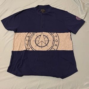 10 Deep Button down shirt Size Medium